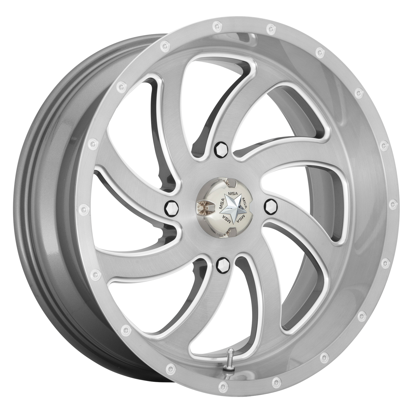 MSA Offroad Wheels M36 SWITCH 18x7 0 4x137/4x137 Brushed Titanium