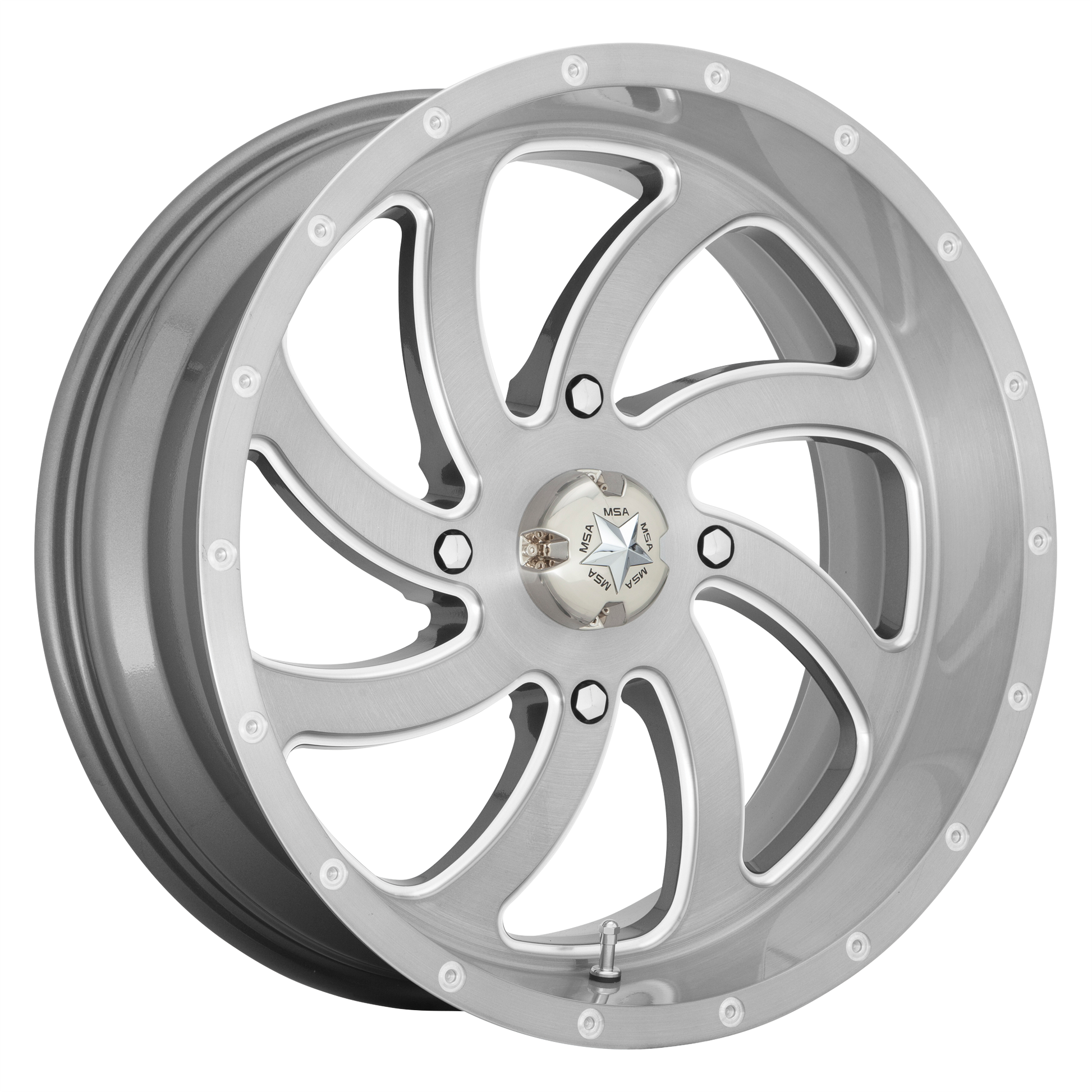 MSA Offroad Wheels M36 SWITCH 18x7 0 4x137/4x137 Brushed Titanium