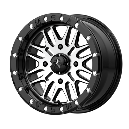 MSA Offroad Wheels M37 BRUTE BEADLOCK 14x7 10 4x110/4x110 Gloss Black Machined