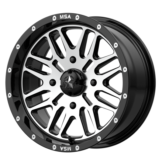 MSA Offroad Wheels M38 BRUTE 14x7 10 4x110/4x110 Gloss Black Machined