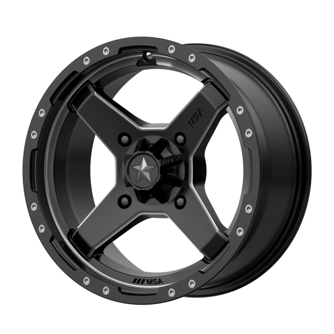 MSA Offroad Wheels M39 CROSS 14x7 10 4x110/4x110 Satin Black Titanium Tint