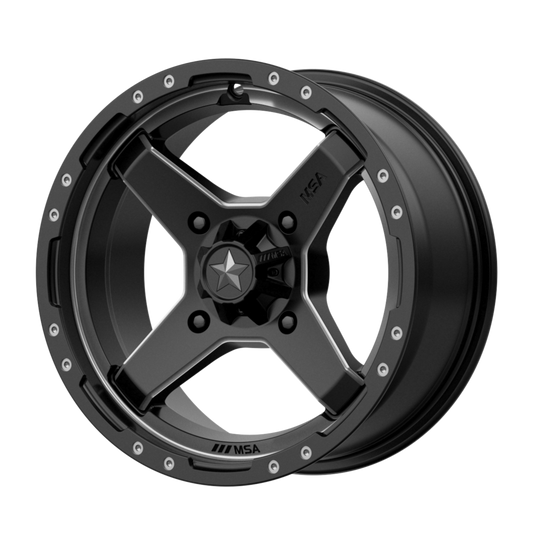 MSA Offroad Wheels M39 CROSS 14x7 10 4x110/4x110 Satin Black Titanium Tint
