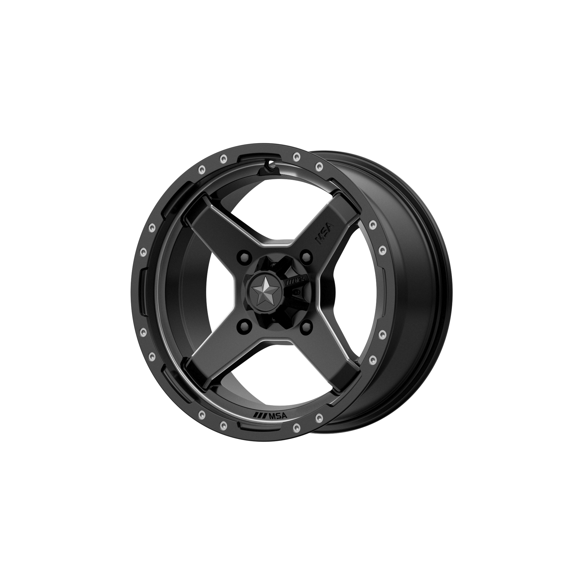 MSA Offroad Wheels M39 CROSS 15x7 10 4x137/4x137 Satin Black Titanium Tint