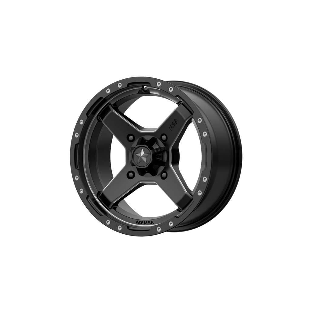 MSA Offroad Wheels M39 CROSS 15x7 10 4x137/4x137 Satin Black Titanium Tint