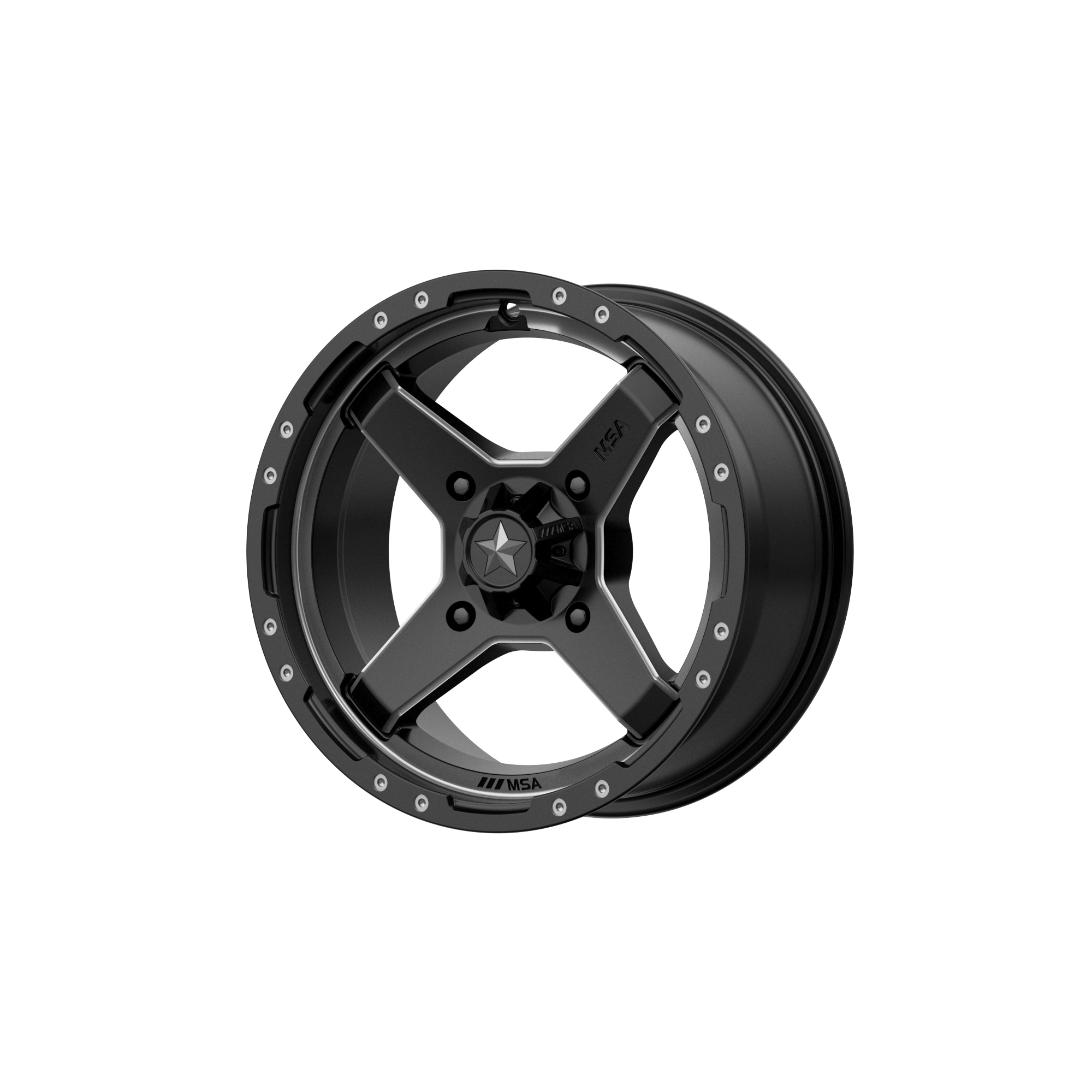 MSA Offroad Wheels M39 CROSS 14x7 10 4x156/4x156 Satin Black Titanium Tint