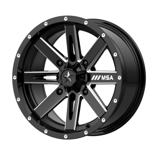 MSA Offroad Wheels M41 BOXER 14x7 -47 4x110/4x110 Gloss Black Milled