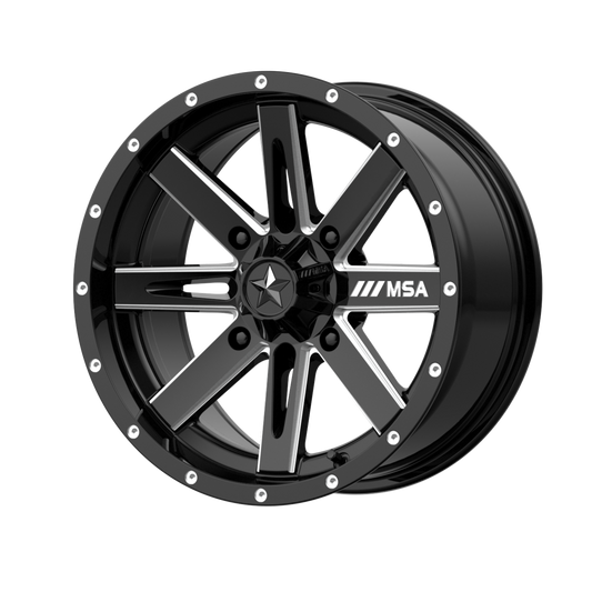 MSA Offroad Wheels M41 BOXER 15x7 10 4x156/4x156 Gloss Black Milled