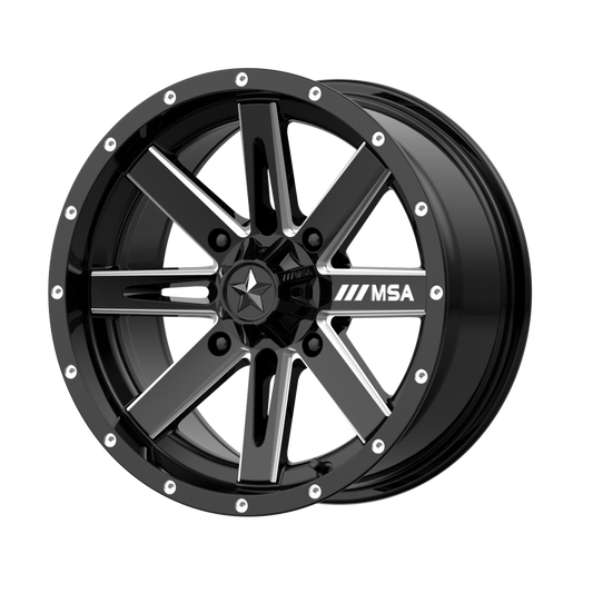 MSA Offroad Wheels M41 BOXER 14x7 10 4x110/4x110 Gloss Black Milled
