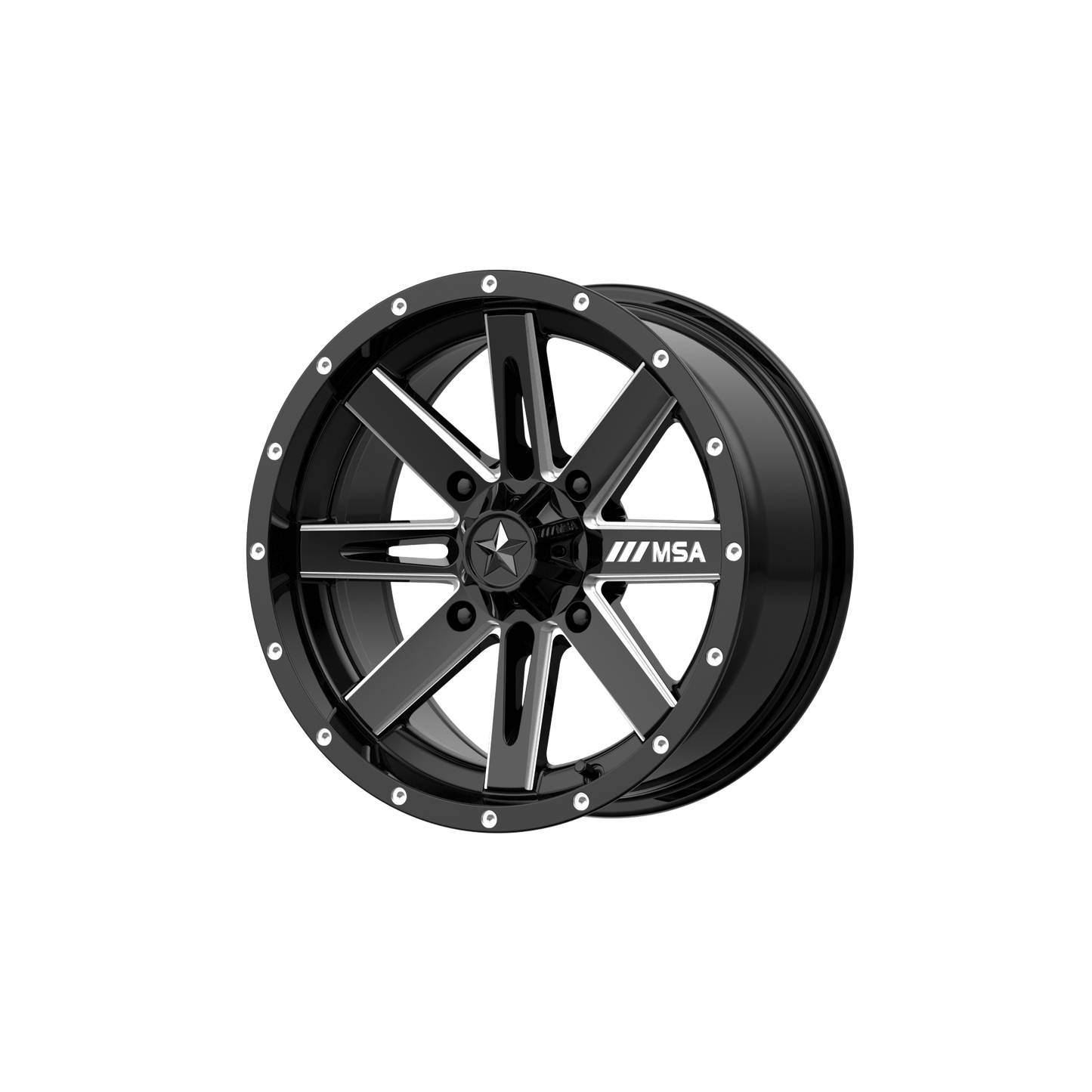 MSA Offroad Wheels M41 BOXER 15x7 10 4x137/4x137 Gloss Black Milled