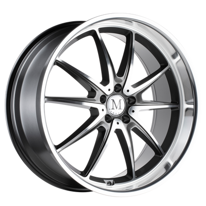 Mandrus ARGENT 17X8 25 5X112/5X112 GLOSS GUNMETAL W/ MIRROR CUT FACE
