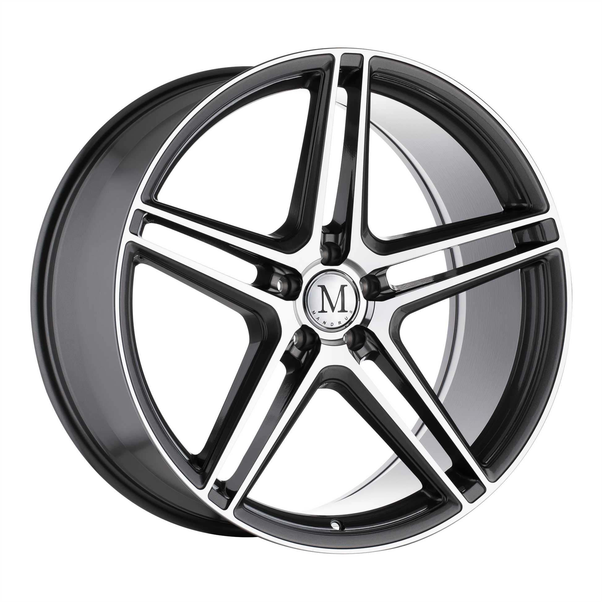 Mandrus BREMEN 22X9 35 5X112/5X112 GLOSS GUNMETAL W/ MIRROR CUT FACE