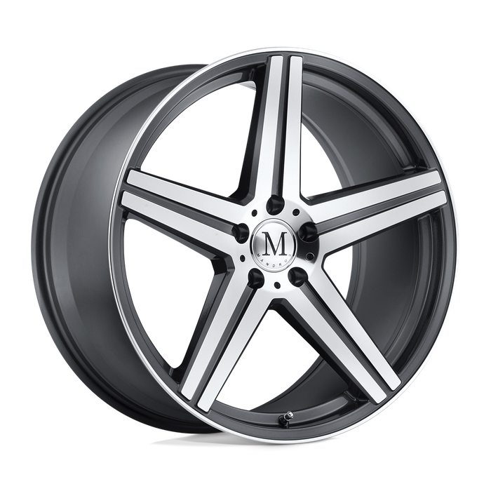 Mandrus ESTRELLA 17X8 25 5X112/5X112 GUNMETAL W/ MIRROR CUT FACE & LIP