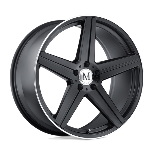 Mandrus ESTRELLA 17X8 25 5X112/5X112 MATTE BLACK W/ MACHINED LIP