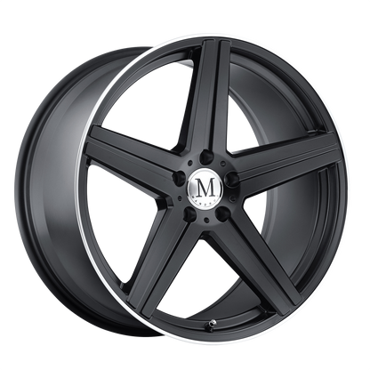 Mandrus ESTRELLA 17X8 32 5X112/5X112 MATTE BLACK W/ MACHINED LIP