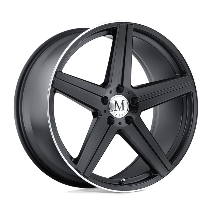 Mandrus ESTRELLA 17X8 32 5X112/5X112 MATTE BLACK W/ MACHINED LIP