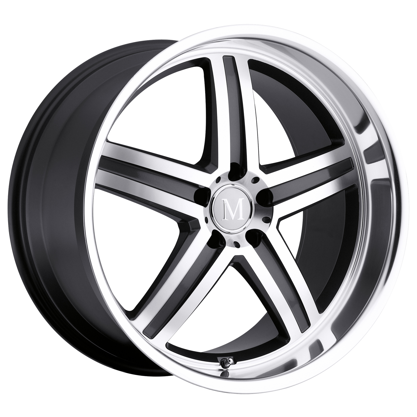 Mandrus MANNHEIM 22X9 39 5X112/5X112 GUNMETAL W/ MIRROR CUT FACE & LIP