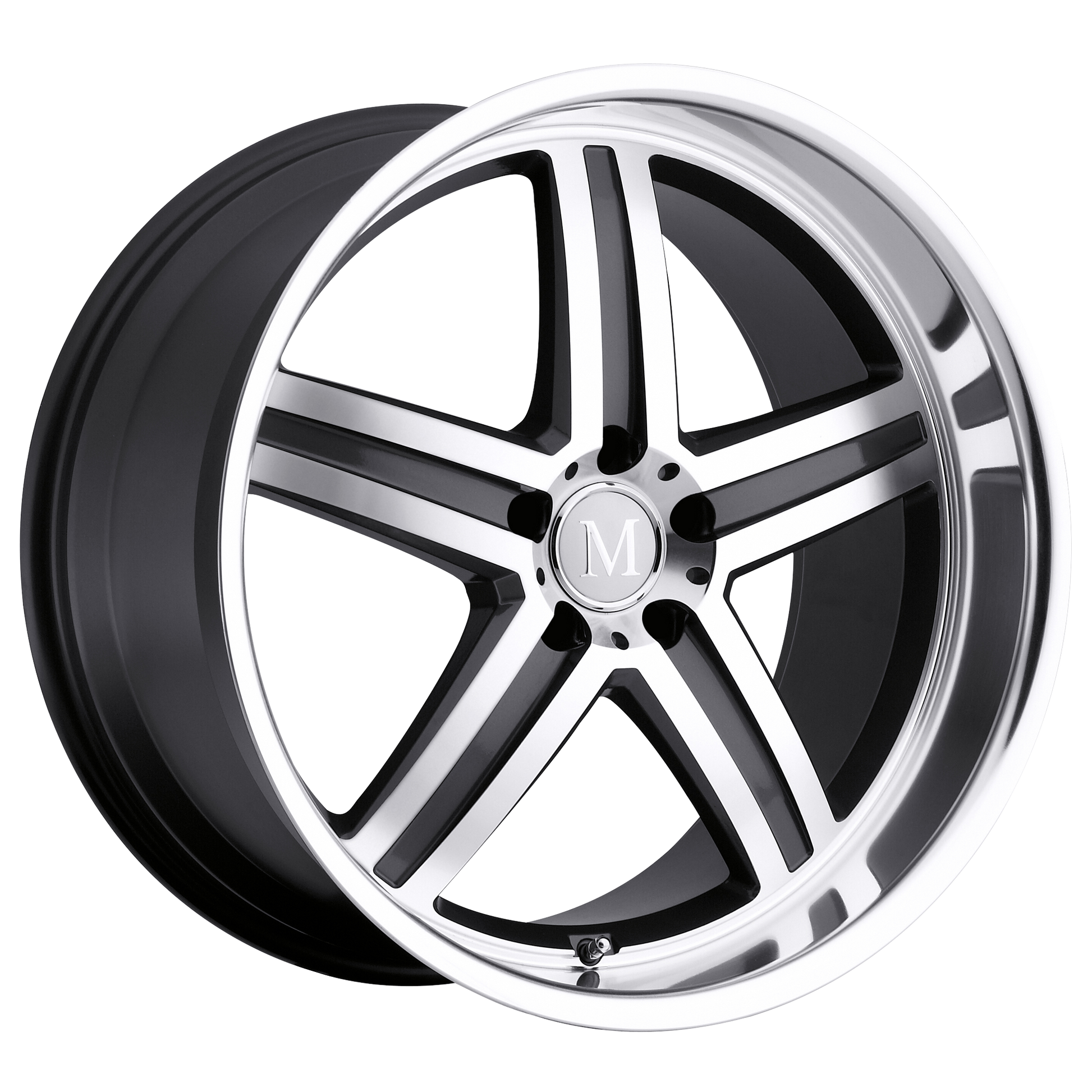 Mandrus MANNHEIM 17X8 32 5X112/5X112 GUNMETAL W/ MIRROR CUT FACE & LIP