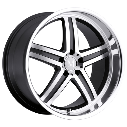 Mandrus MANNHEIM 17X8 32 5X112/5X112 GUNMETAL W/ MIRROR CUT FACE & LIP