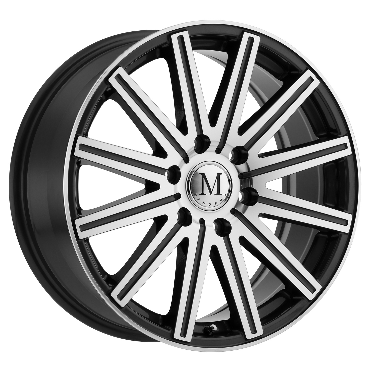 Mandrus STARK 18X8 52 6X130/6X130 GUNMETAL W/ MIRROR CUT FACE & LIP