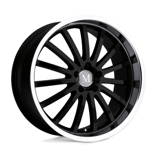 Mandrus MILLENIUM 18X8.5 25 5X112/5X112 GLOSS BLACK W/ MIRROR CUT LIP