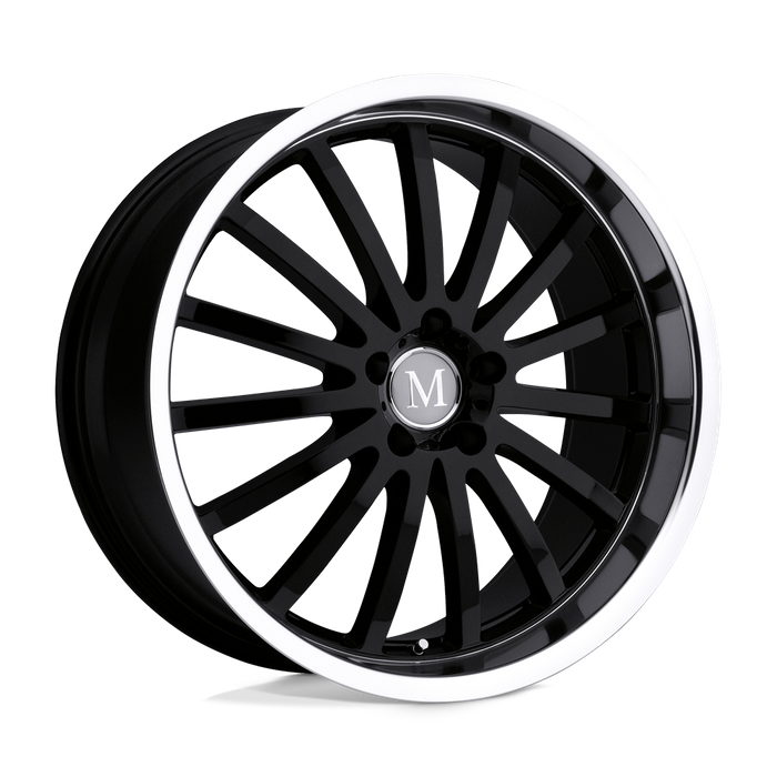 Mandrus MILLENIUM 18X9.5 53 5X112/5X112 GLOSS BLACK W/ MIRROR CUT LIP