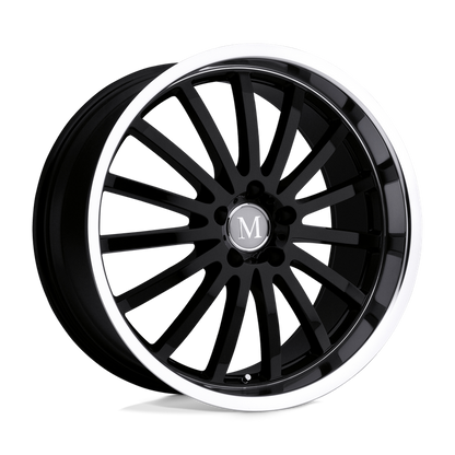 Mandrus MILLENIUM 18X9.5 53 5X112/5X112 GLOSS BLACK W/ MIRROR CUT LIP