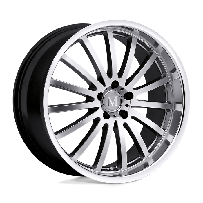 Mandrus MILLENIUM 18X9.5 35 5X112/5X112 HYPER SILVER W/ MIRROR CUT LIP