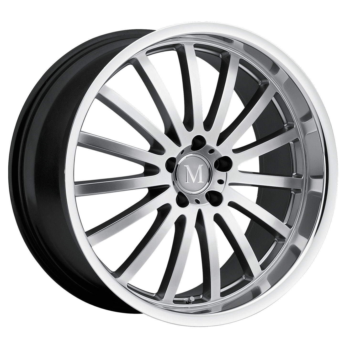 Mandrus MILLENIUM 19X9.5 35 5X112/5X112 HYPER SILVER W/ MIRROR CUT LIP