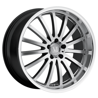 Mandrus MILLENIUM 19X9.5 35 5X112/5X112 HYPER SILVER W/ MIRROR CUT LIP