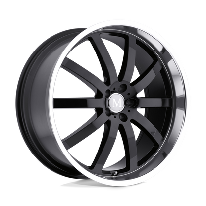 Mandrus WILHELM 17X8 32 5X112/5X112 GLOSS BLACK W/ MIRROR CUT LIP