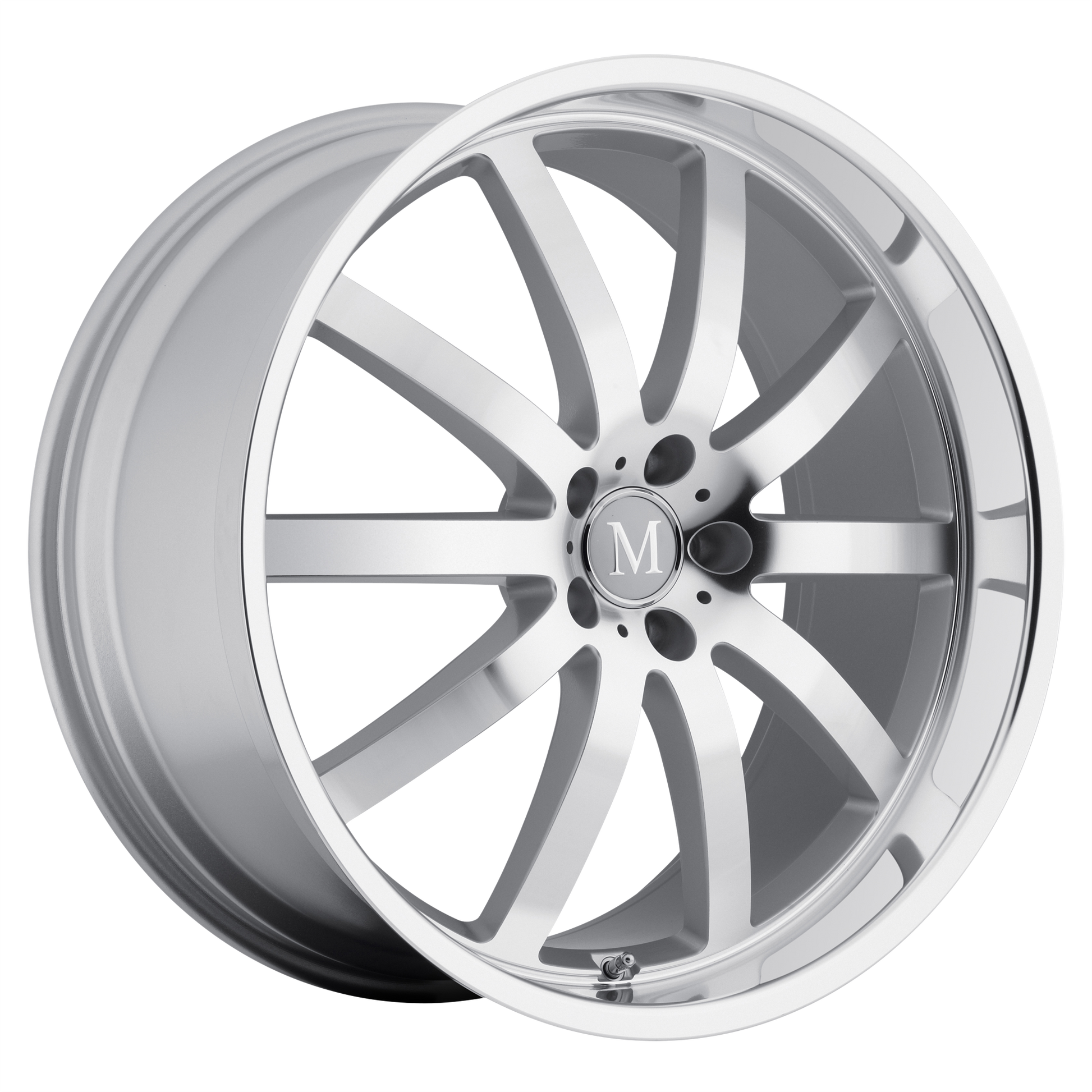 Mandrus WILHELM 17X8 32 5X112/5X112 SILVER W/ MIRROR CUT FACE & LIP