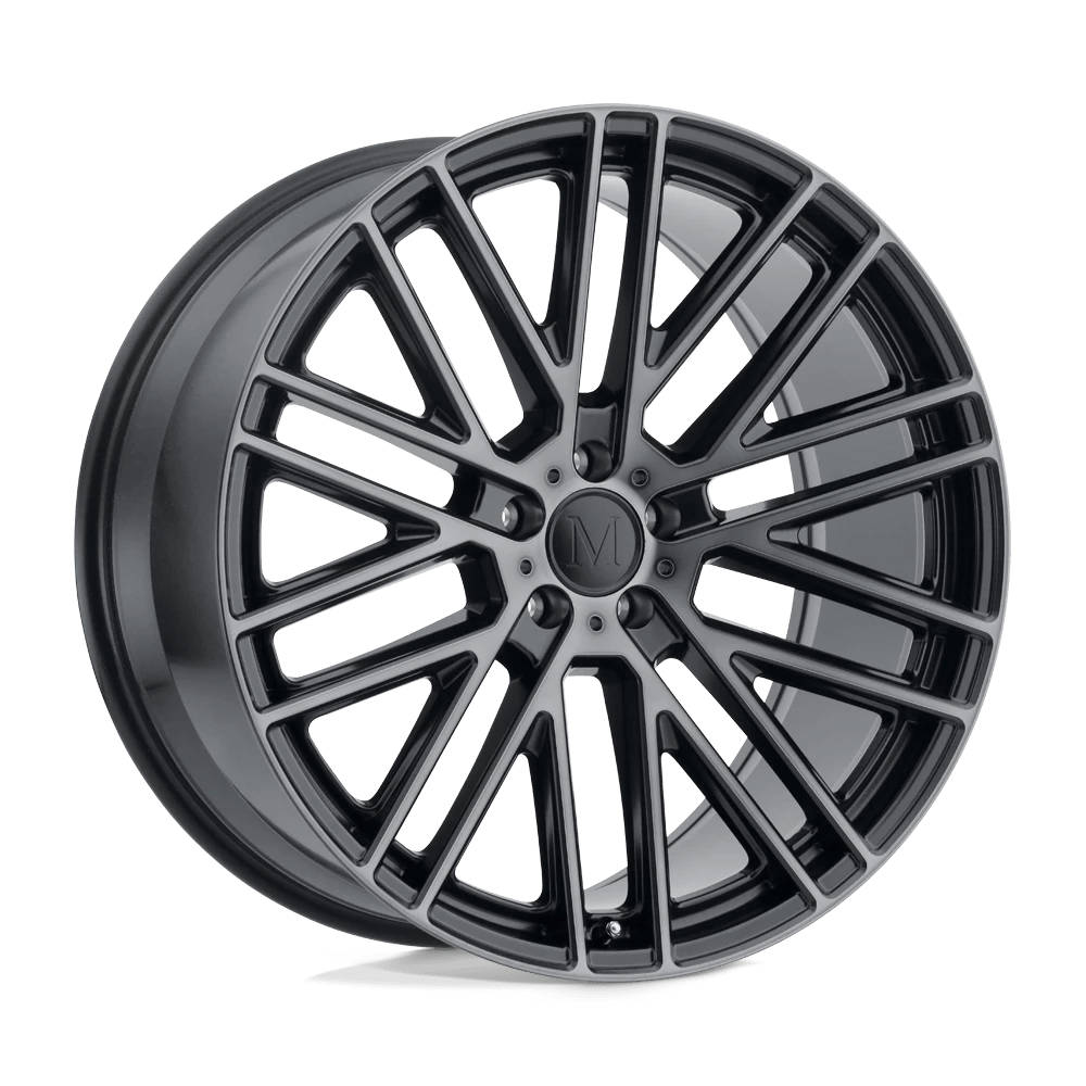 Mandrus MASCHE 18X8.5 25 5X112/5X112 SEMI GLOSS BLACK W/ MIRROR CUT FACE