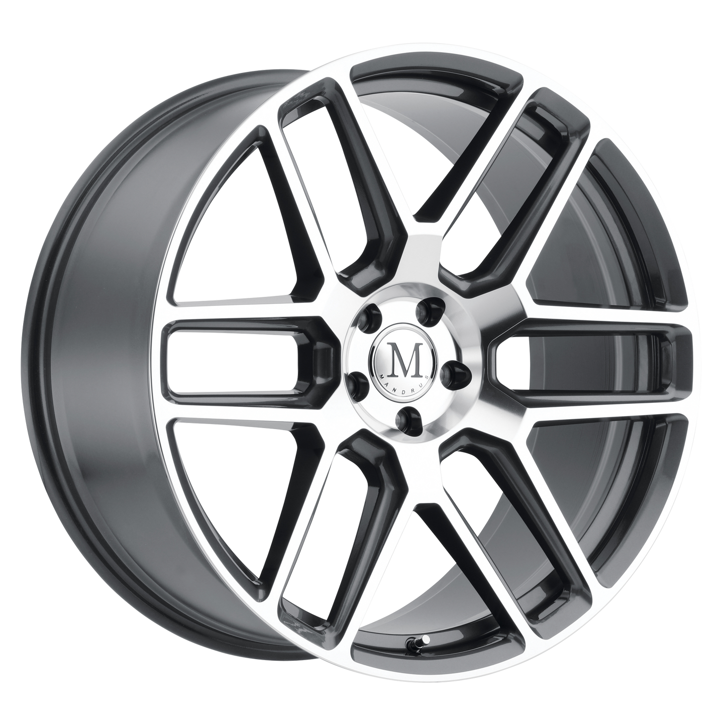 Mandrus OTTO 22X10 41 5X112/5X112 GUNMETAL W/ MIRROR CUT FACE