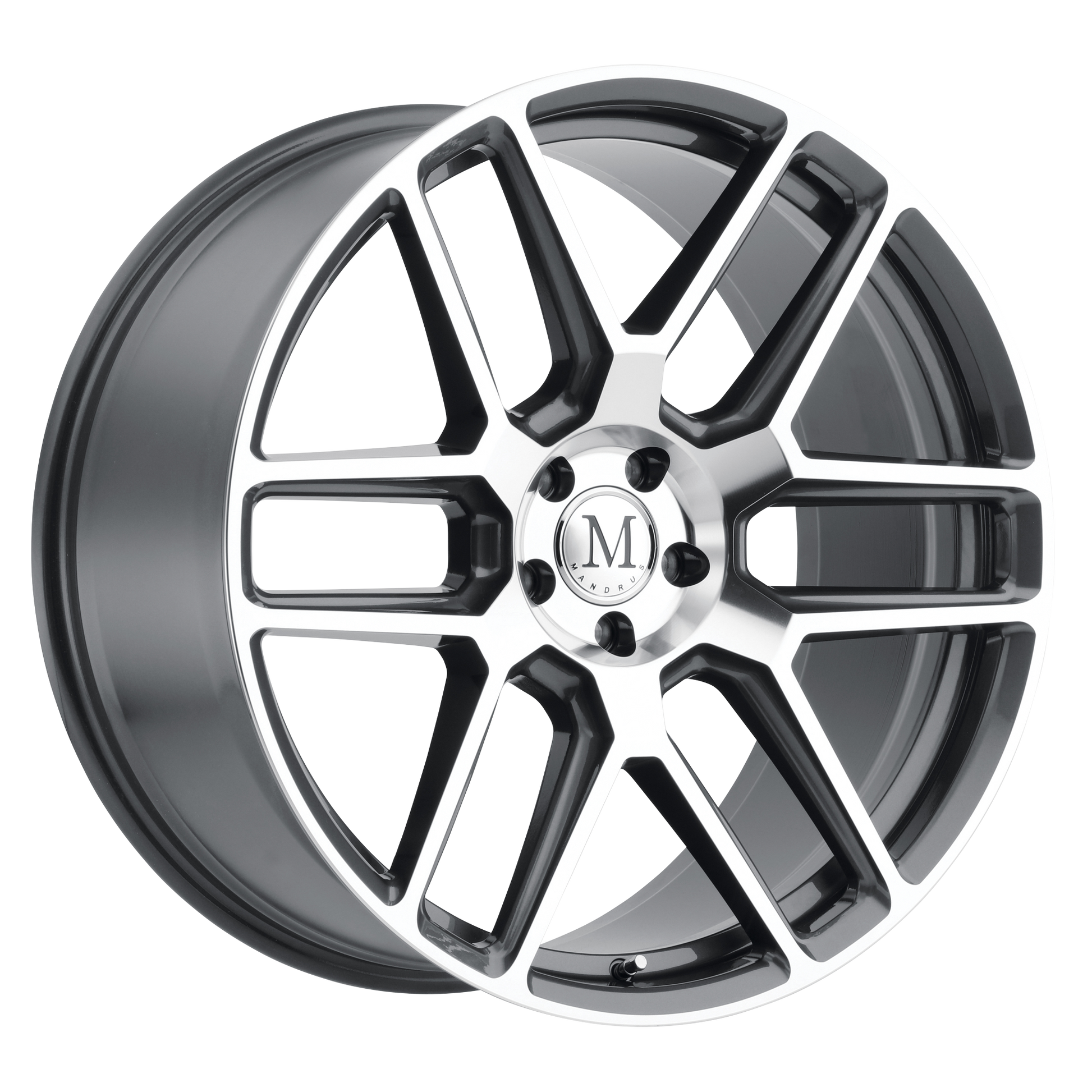 Mandrus OTTO 22X9 34 5X112/5X112 GUNMETAL W/ MIRROR CUT FACE