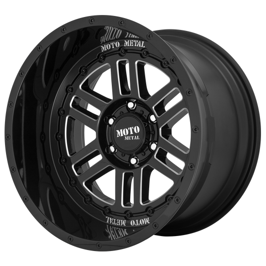 Moto Metal MO800 DEEP SIx 20x10 -18 6x139.7/6x5.5 Gloss Black Milled