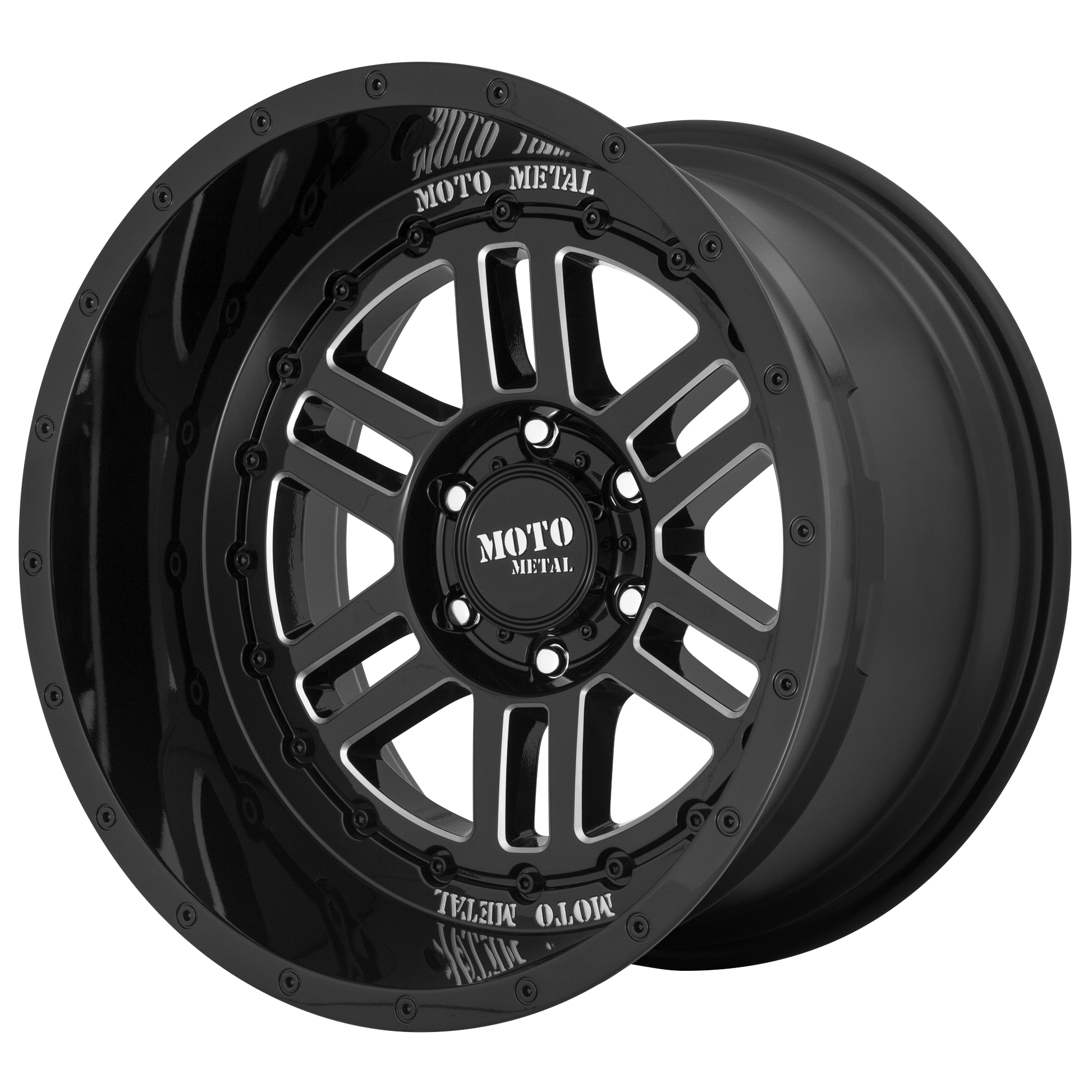 Moto Metal MO800 DEEP SIx 20x10 -18 6x135/6X5.3 Gloss Black Milled
