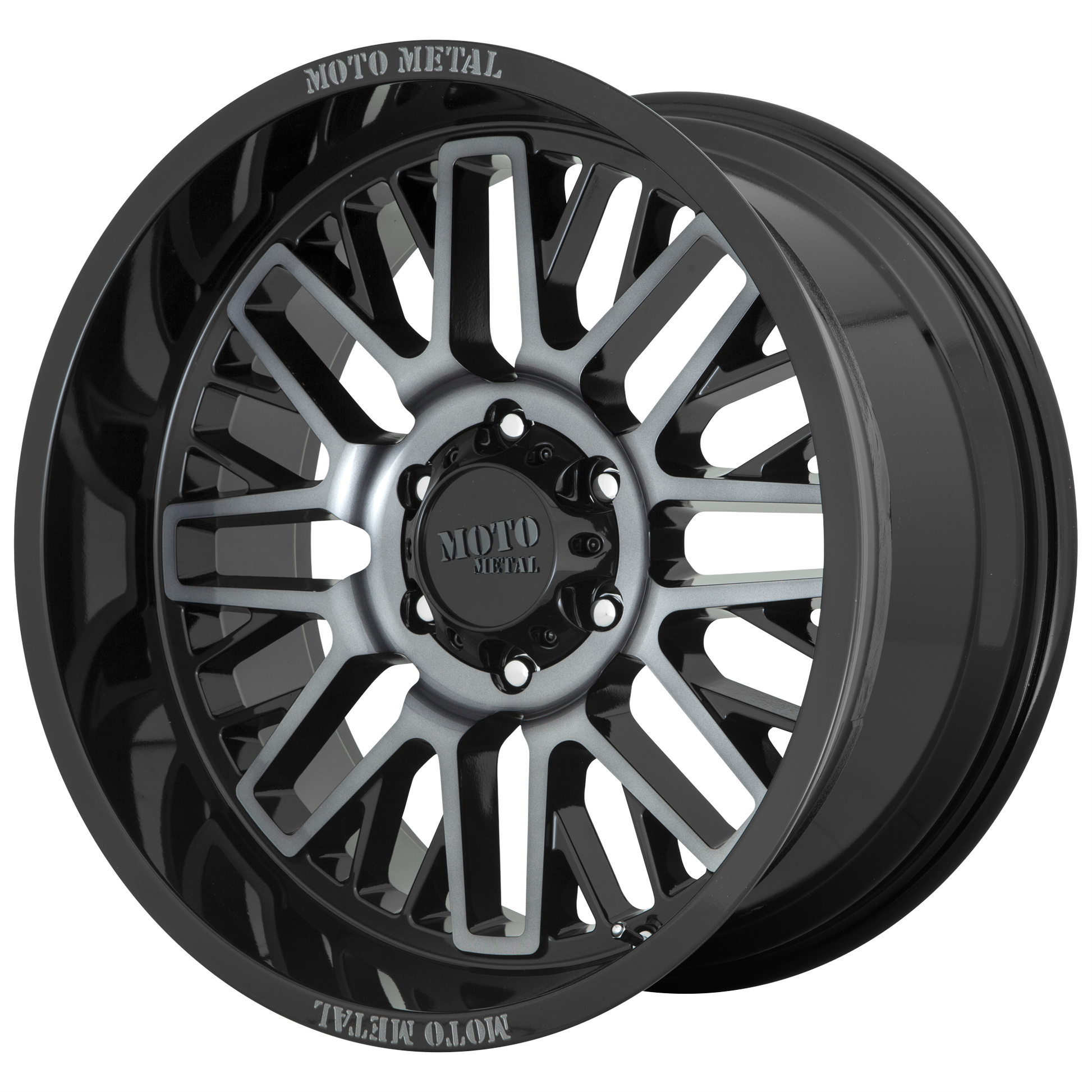 Moto Metal MO802 20x10 -18 5x127/5x5.0 Gloss Black Machined With Gray Tint