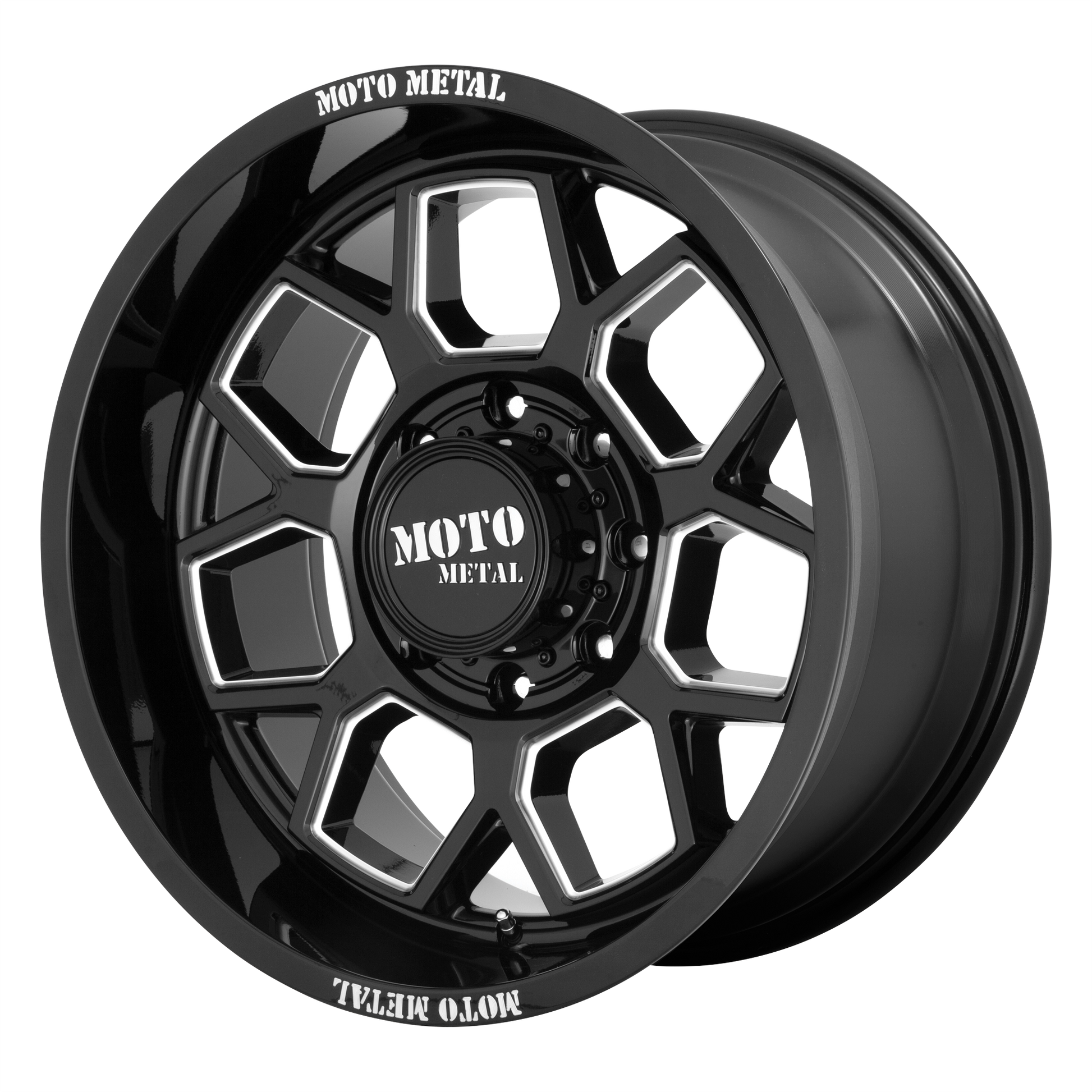 Moto Metal MO803 BANSHEE 20x10 -18 8x180/8x7.1 Gloss Black Milled