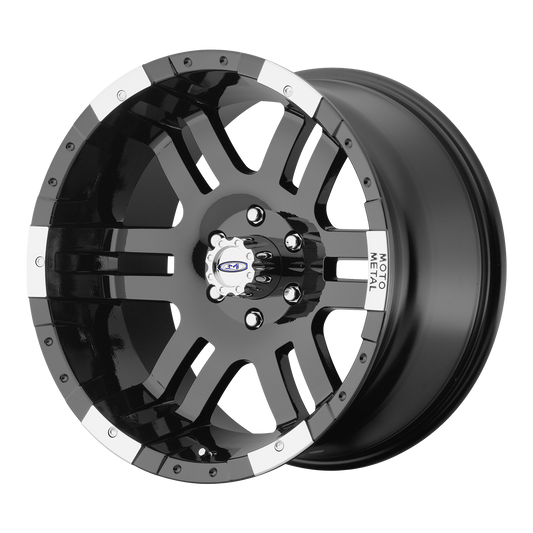 Moto Metal MO951 16x9 -12 8x165.1/8x6.5 Gloss Black Machined