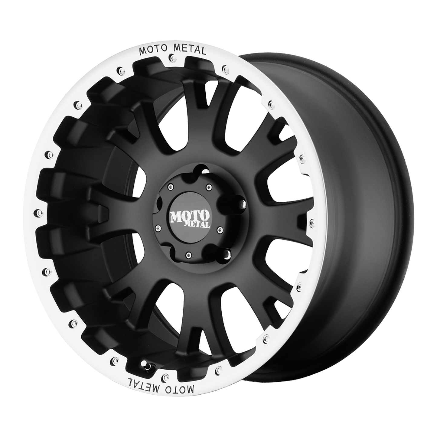 Moto Metal MO956 20X9 30 5X150/5X150 Matte Black With Machined Lip
