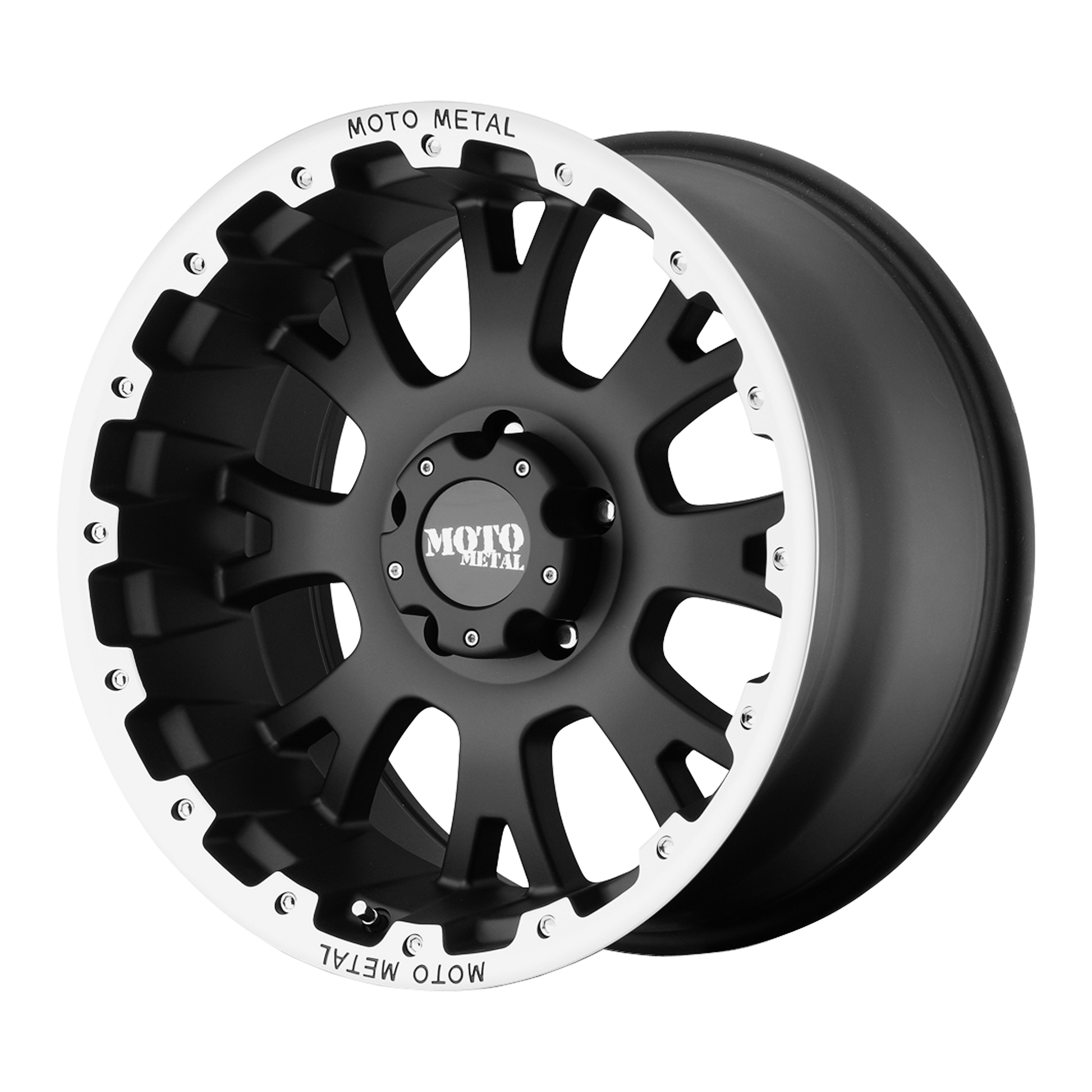 Moto Metal MO956 20X9 30 5X150/5X150 Matte Black With Machined Lip