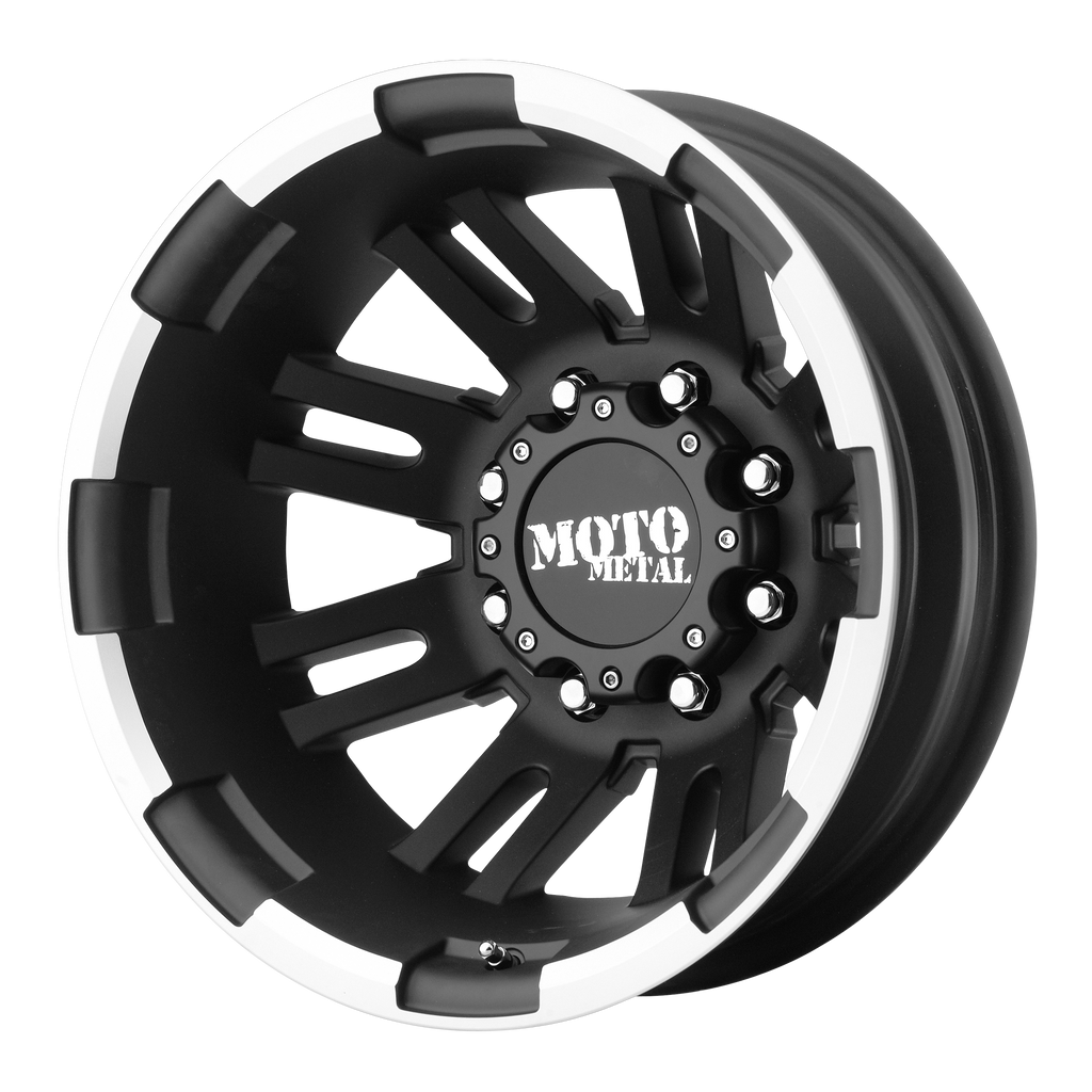 Moto Metal MO963 16x6 -134 8x165.1/8x6.5 Matte Black Machined - Rear