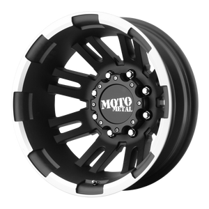 Moto Metal MO963 17x6 -134 8x165.1/8x6.5 Matte Black Machined - Rear