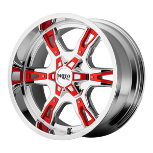 Moto Metal MO969 20X12 -44 6X135/6X5.3 Chrome With Red And Black Accents