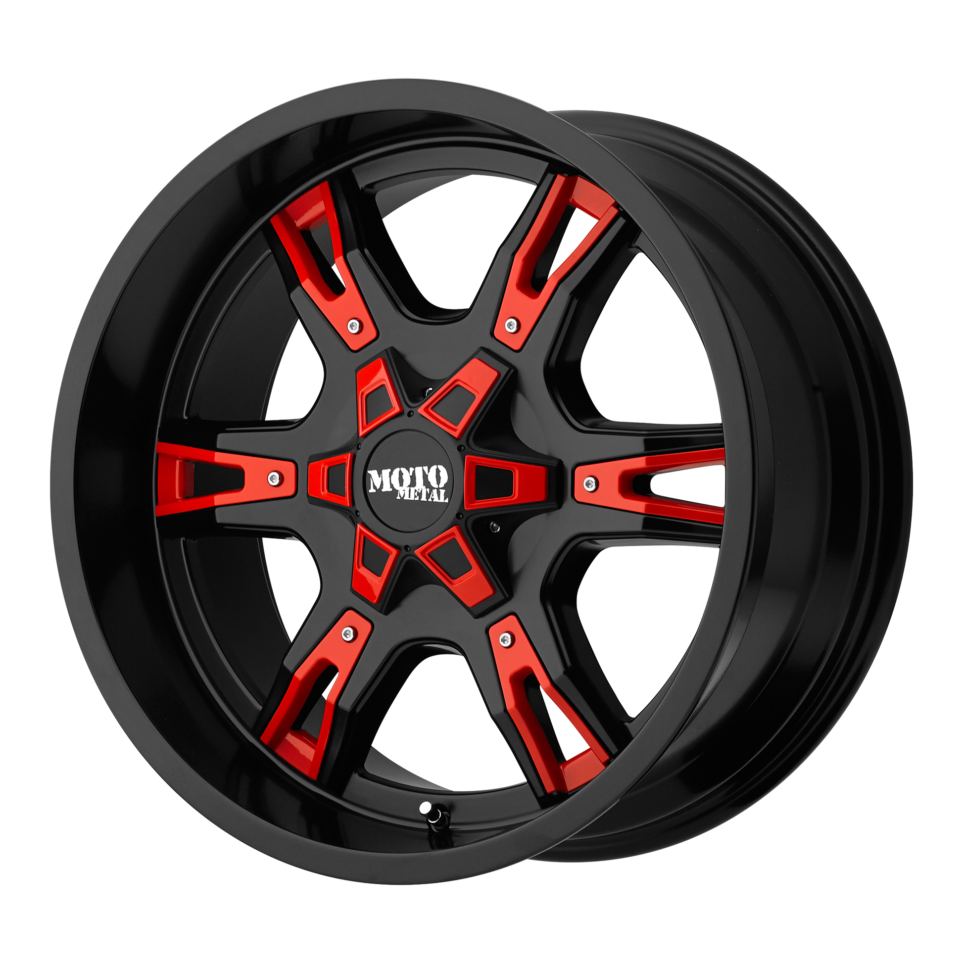 Moto Metal MO969 20X9 0 6X135/6X5.3 Satin Black With Red And Chrome Accents