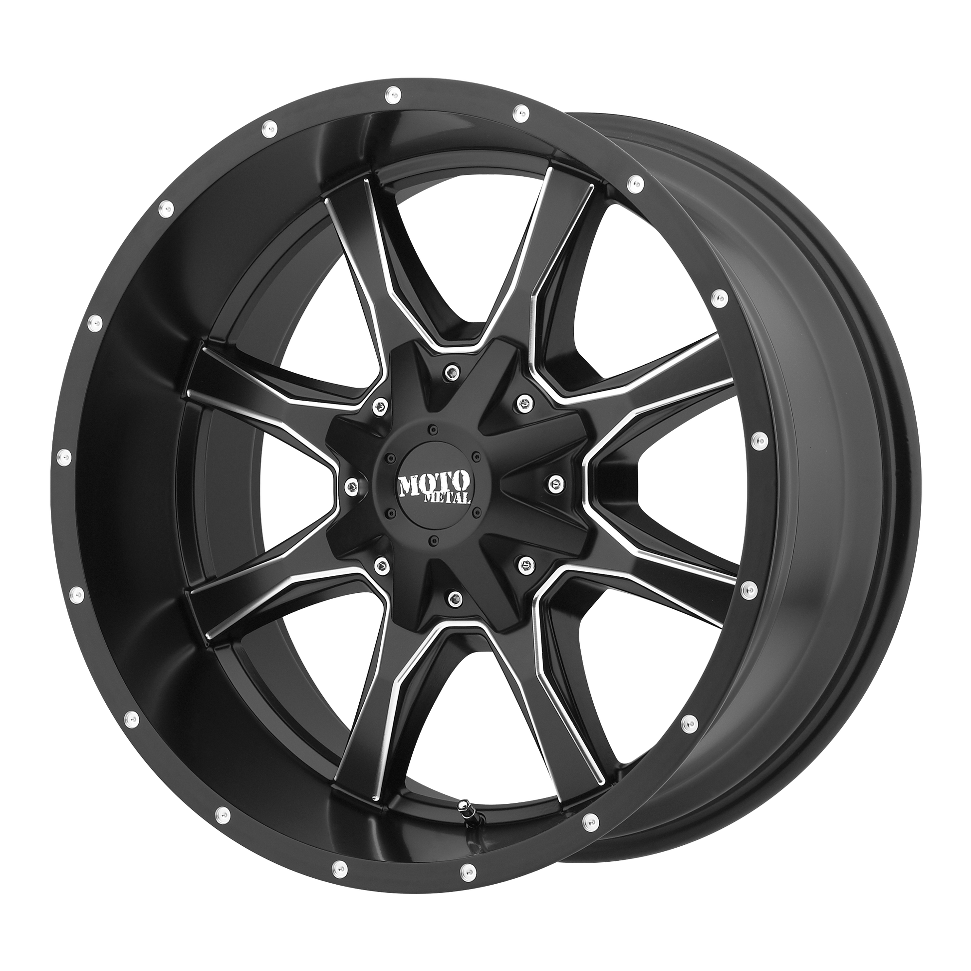 Moto Metal MO970 18X9 18 6X120/6X139.7 SEMI GLOSS BLACK MILLED