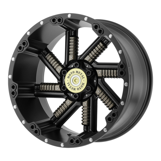 Moto Metal MO979 BUCKSHOT 20X10 -24 5X127/5X139.7/5X5.0/5.5 Satin Black With Gun Metal Inserts