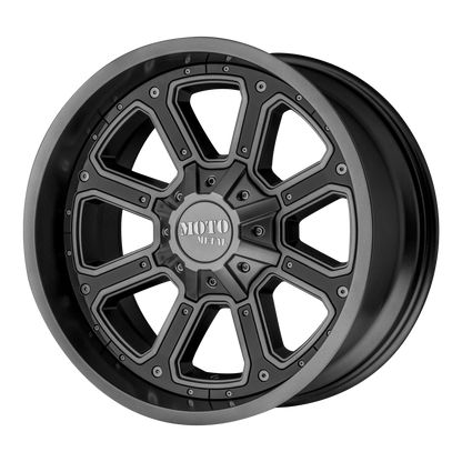 Moto Metal MO984 SHIFT 17X9 -12 6X135/6X139.7 MATTE GRAY GLOSS BLACK INSERTS