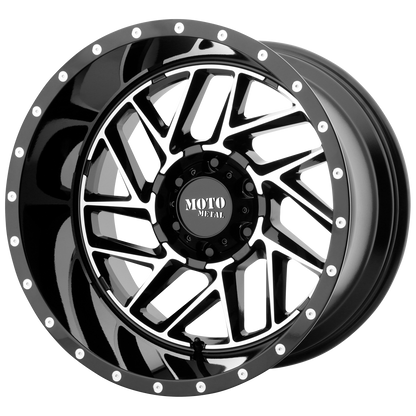 Moto Metal MO985 BREAKOUT 20X10 -18 5X127 GLOSS BLACK MACHINED