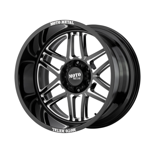 Moto Metal MO992 FOLSOM 22x12 -44 8x165.1/8x6.5 Gloss Black Milled